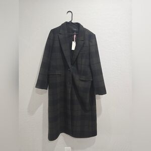 alex marie all about fall estelle dark plaid coat